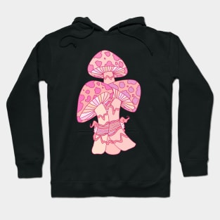 Pink Mushrooms Hoodie